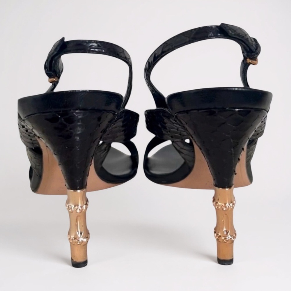 Gucci Tom Ford Python Snakehead Slingback Sandals… - image 7